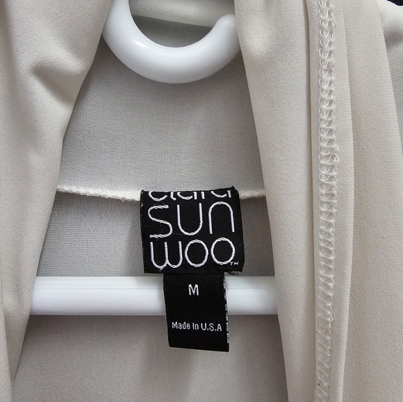 CLARA SUNWOO Size Medoum Asymmetrical Open Front Cardigan - Picture 3 of 5